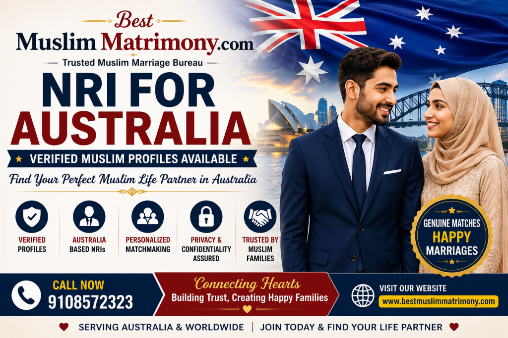 Australia NRI Muslim Profiles Available